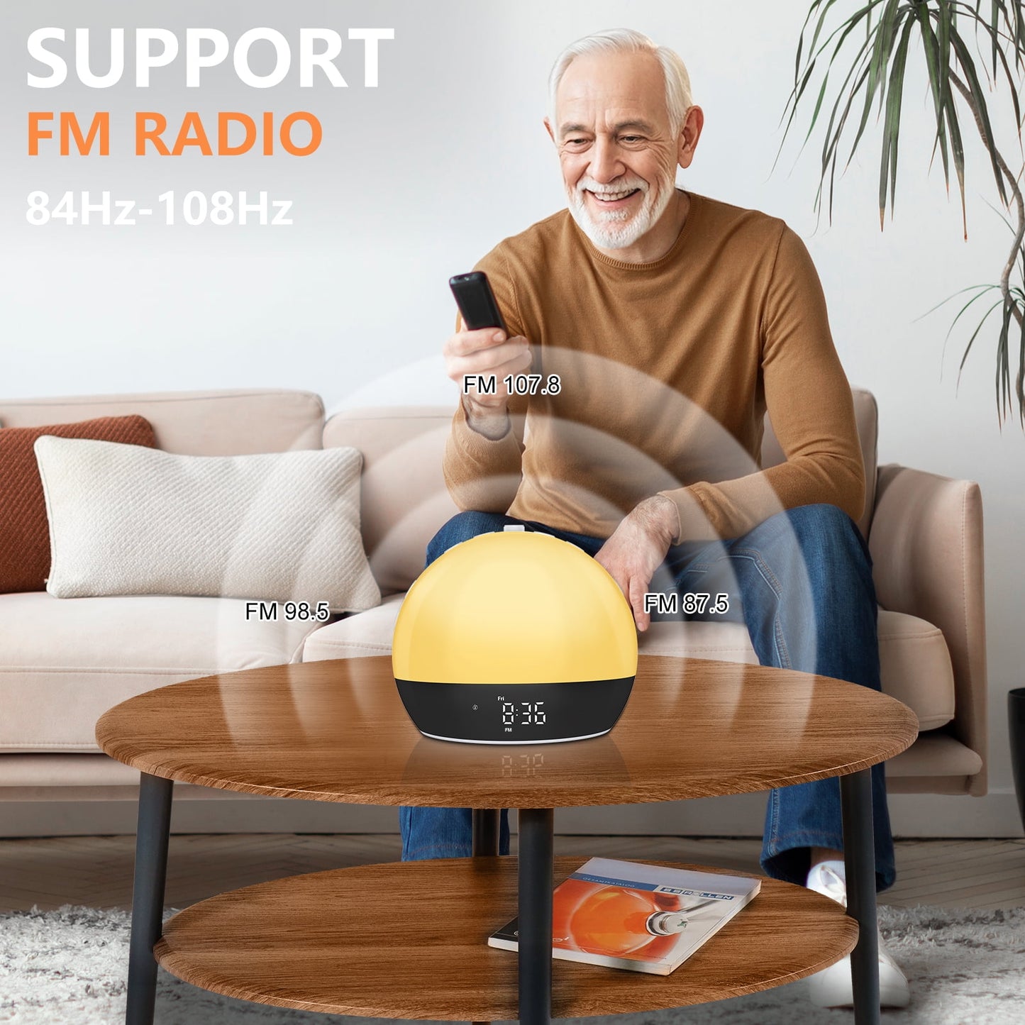 Sunrise Alarm Clock Sound Machine, Digital Alarm Clocks for Bedrooms, 18 Dimmable Night Light, 25 Sleep Sounds, White Noise Machine for Baby, Wake Up Light Alarm Clock for Heavy Sleepers