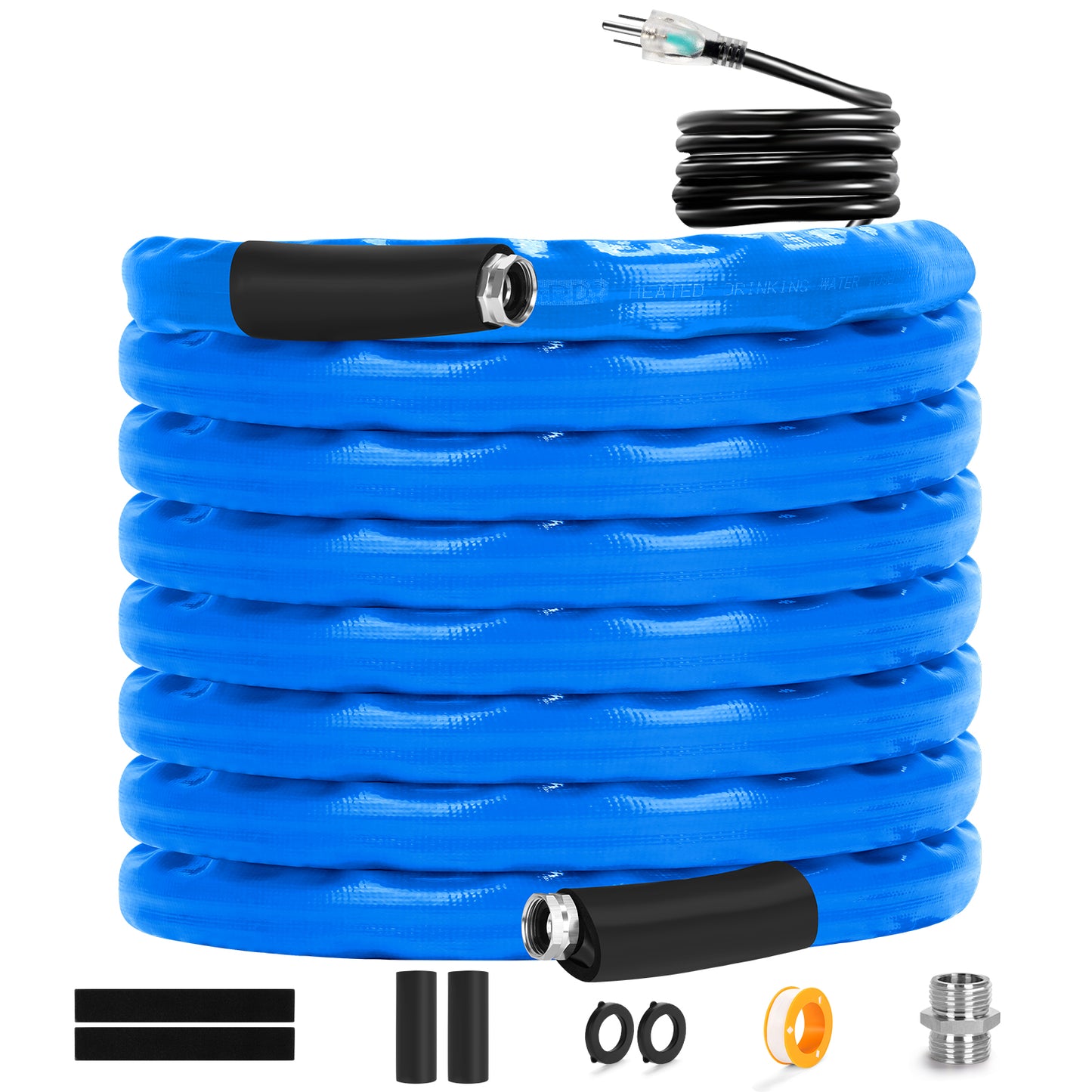 25FT Heated Water Hose for RV,-40 ℉ Antifreeze Heated Drinking Garden Water Hose,Electrically Heated Garden Hoses, Rv Accessories,Rv,Rv Water Hose (25FT)