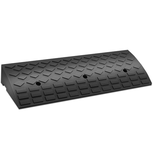 4" Rise Rubber Curb Ramps Heavy Duty Driveway Curb Ramp 22000 Lbs Car Slope Ramp for Sidewalk Cars RV Trucks Shed Access Bike Pets Scooter Wheelchair 39.4x9.8x4inch