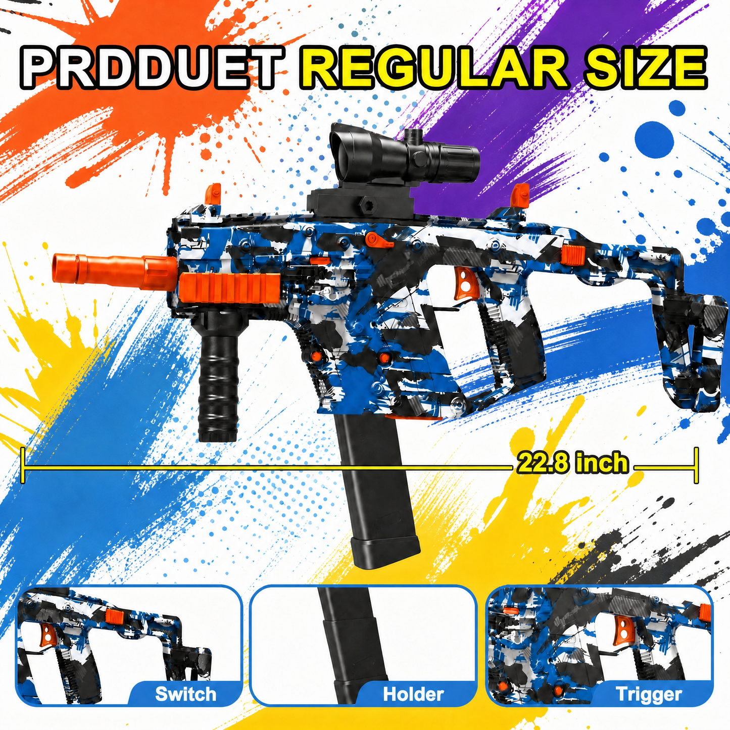 Gel Water Beads Blaster,Water Bead Rounds for Outdoor Games Ages 14+
