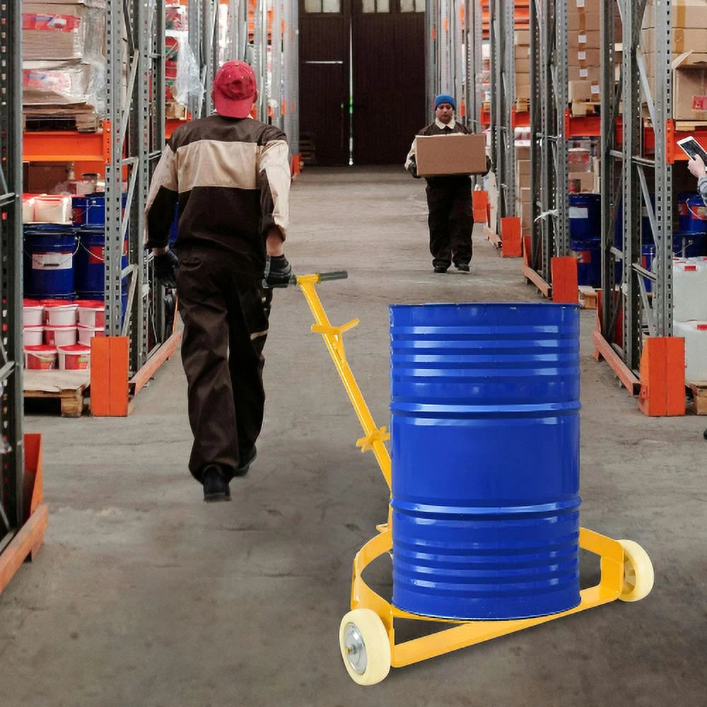 Effortless Transportation with 55 Gallon Drum Dolly - Steel Oil Drum Roller Cart - 1200 lb Capacity