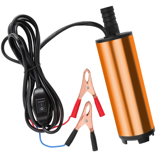 12V 60W Mini Oil Extractor Pump, 30L/min Electric Transfer Pump for Water, Diesel, and Oil Changes, Ideal for Cars, RVs, Boats, and Lawn Equipment(Gold)