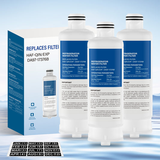 Aiqeek Refrigerator Water Filter 3-Pack NSF 42 Certified, DA97-17376B/DA97-08006C/HAF-QIN