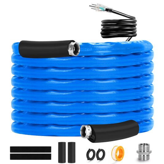 15FT Heated Water Hose for RV,-40 ℉ Antifreeze Heated Drinking Garden Water Hose,Electrically Heated Garden Hoses, Rv Accessories,Rv,Rv Water Hose (15FT)