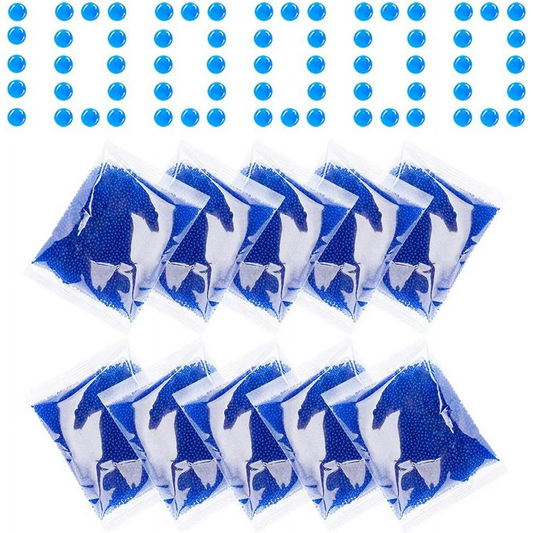 Water Balls Beads Refill Ammo (7-8 mm,10 Pack,10000 Pieces Per Pack),Gel Splater Ball Blaster Bullets Made of Non-Toxic Eco Friendly Water Beads Compatible with Gel Ball Blaster Toy