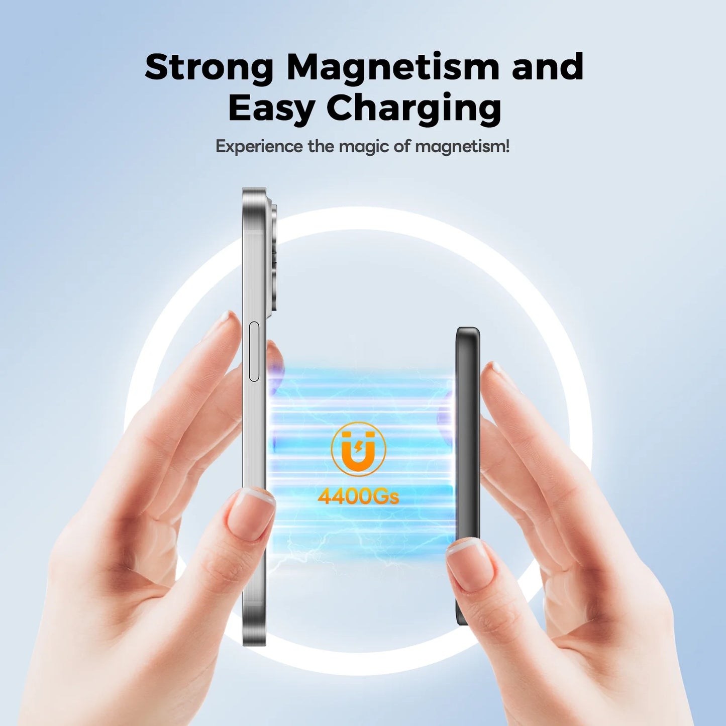 5000mAh Magnetic Portable Charger, Ultra-Thin 3 in 1 Magnetic Wireless Charger for iPhone 12-16/Pro/Pro Max, iWatch 10/SE/9-2, AirPods 2/3-Black