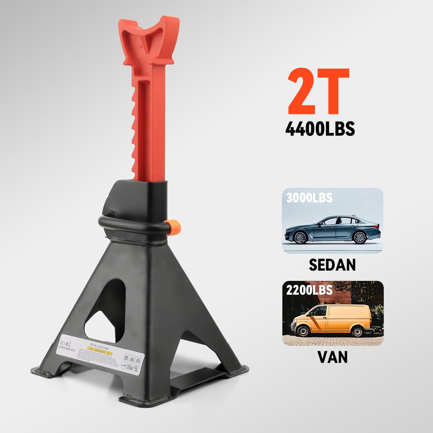 Jack Stands 2 Ton(4400 LBs) Lifting Car Stand, Fit Use for Cars Automotive Sedans, 2 Pack