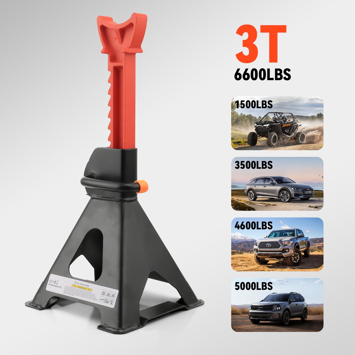 Lafati Jack Stands 3 Ton(6600 LBs) Lifting Car Stand, Fit Use for Cars Automotive Sedans, 2 Pack