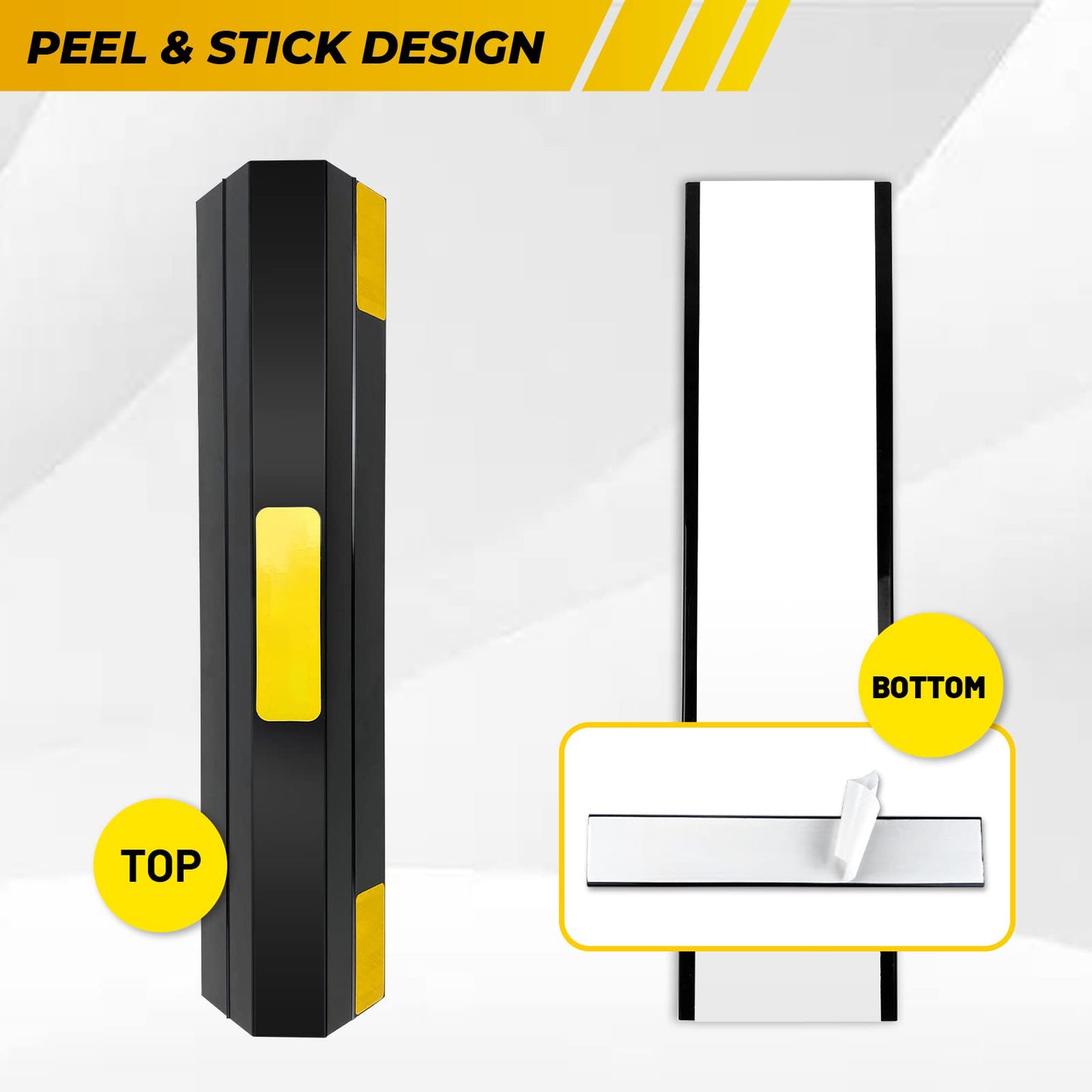 18" 2 Packs Heavy Duty Parking Stopper for Garage, Parking Gadgets Protects Car, Parking Aid Easy to Install 2 PCS, 18" L x 3.7" W x 1.8" H