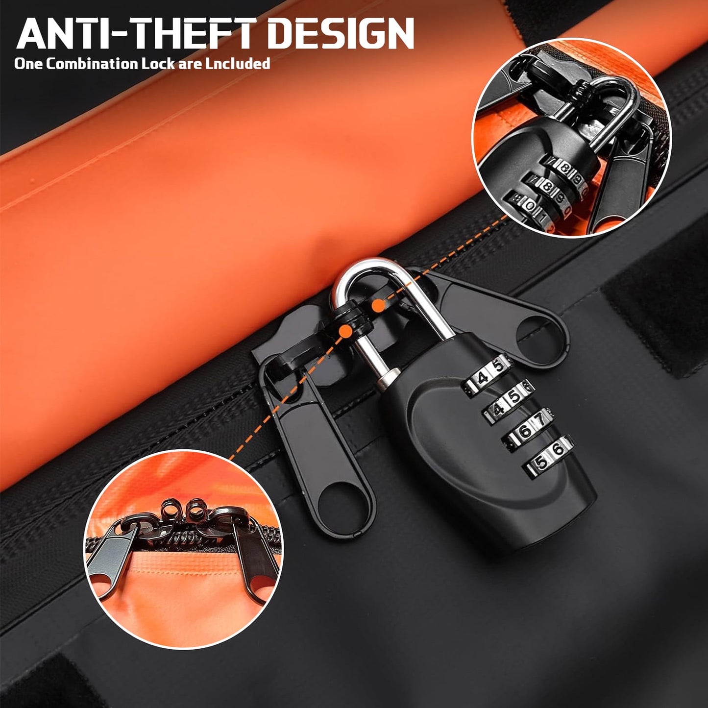 Car Rooftop Cargo Carrier - 15Cubic feet, 100% Waterproof Heavy Duty 840D Car Roof Bag for All Vehicles with/Without Racks -Slip Mat + Reinforced Straps +4 Door Hooks + Luggage Lock