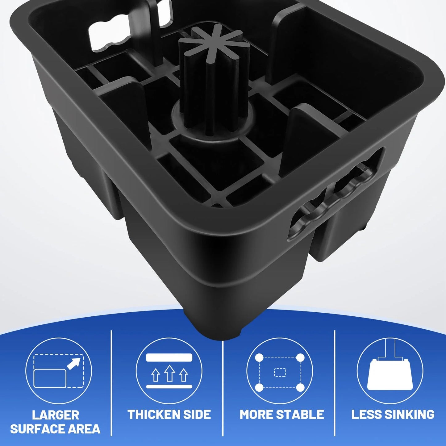 Trailer Jack Block,2 Packs RV Camper Stabilizer Blocks with Bag for Travel Trailer,Use for Any Tongue Jack,Post, Foot, 5th Wheels, Round