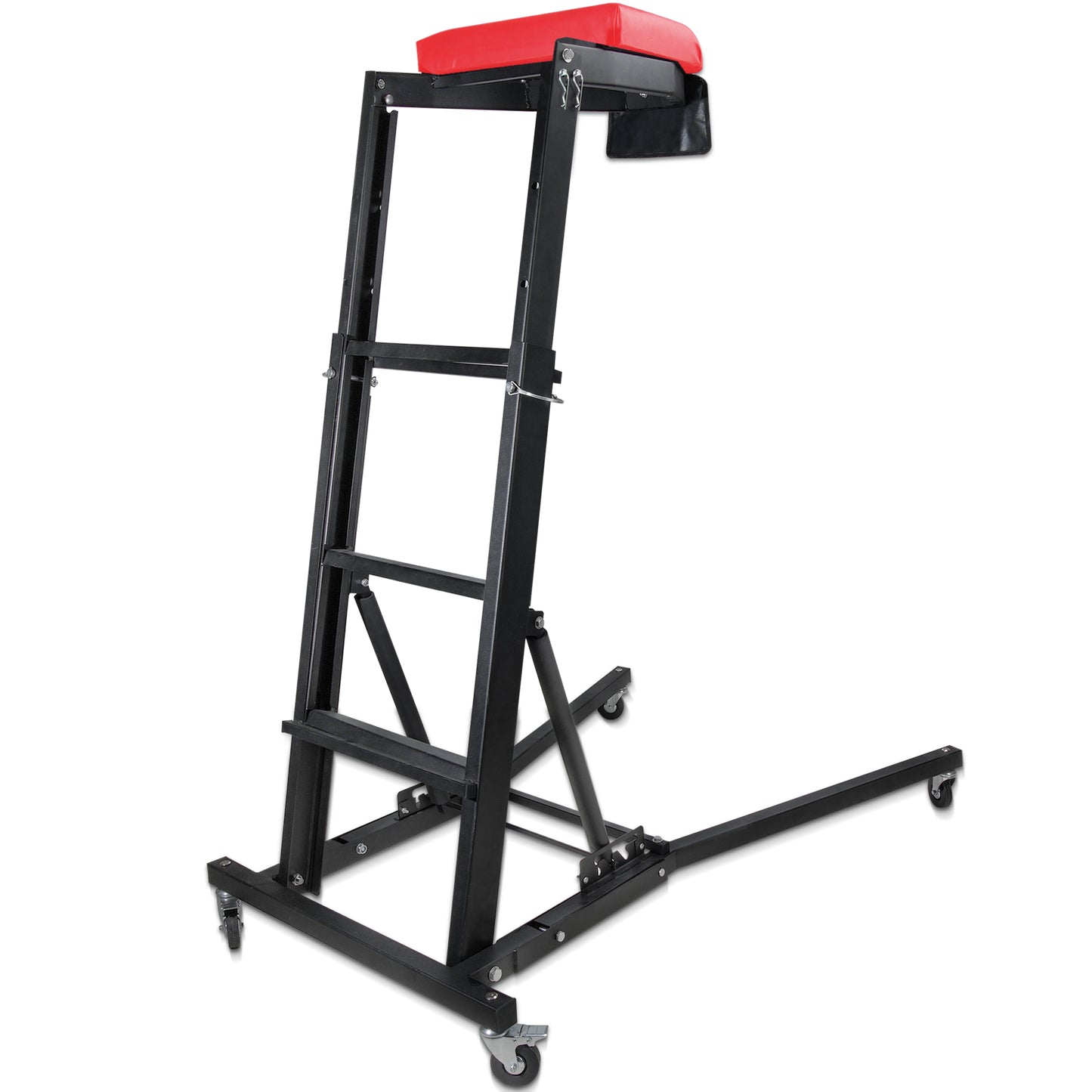 Foldable Topside Creeper, Automotive Engine Creeper with 45”-66” Adjustable Height, 400LBS Capacity High Top Automotive Creeper with 4 Swivel Caster Wheels and Cushions for Garage, Shop, Auto Repair