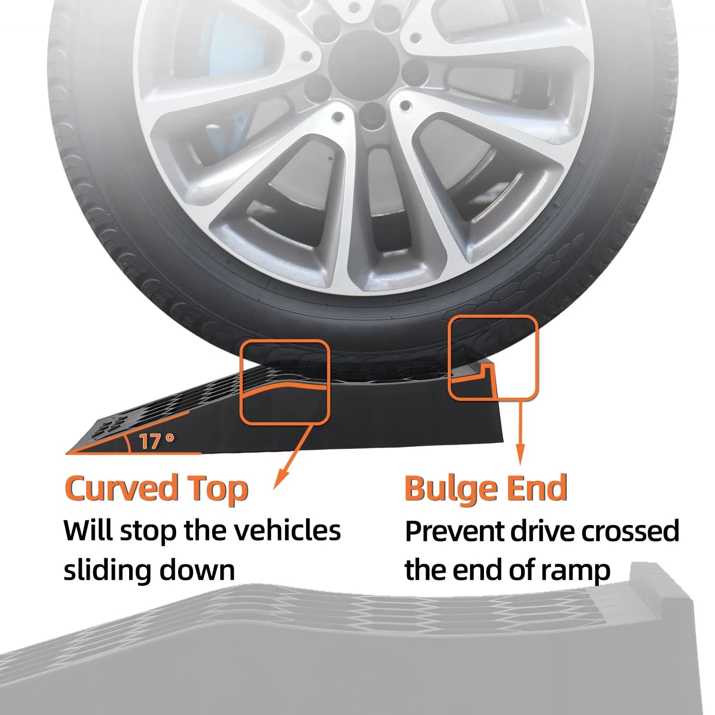 Car Ramp, Slow Profile Car Ramps, Rhino Ramps Driveway Ramp, 2 Pack for Lift Vehicle Maintenance