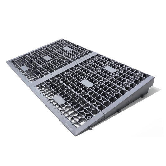 Modular Threshold Ramps,3" Rise Plastic Wheelchair Ramps,3000LBS Capacity,Mobility Door Ramps for Home Steps,Detachable Entry Ramps,Non-Slip Curb Ramps for Scooters、Cars、2 PCS