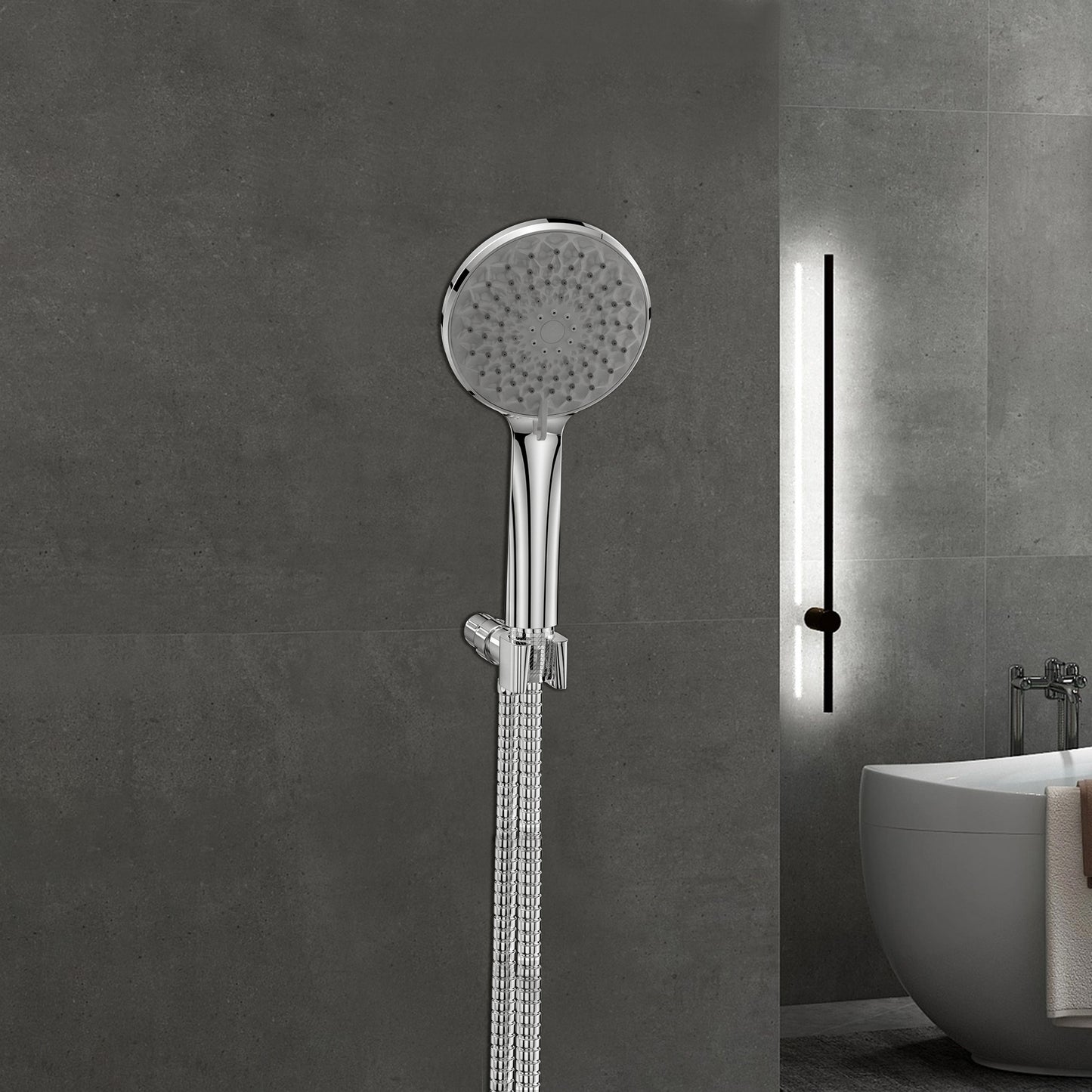 Lafati Handheld Shower Head Set with 6-Mode 60" Hose - Easy Install, Water-Saving Detachable Rain Shower for Ultimate Bathing Experience