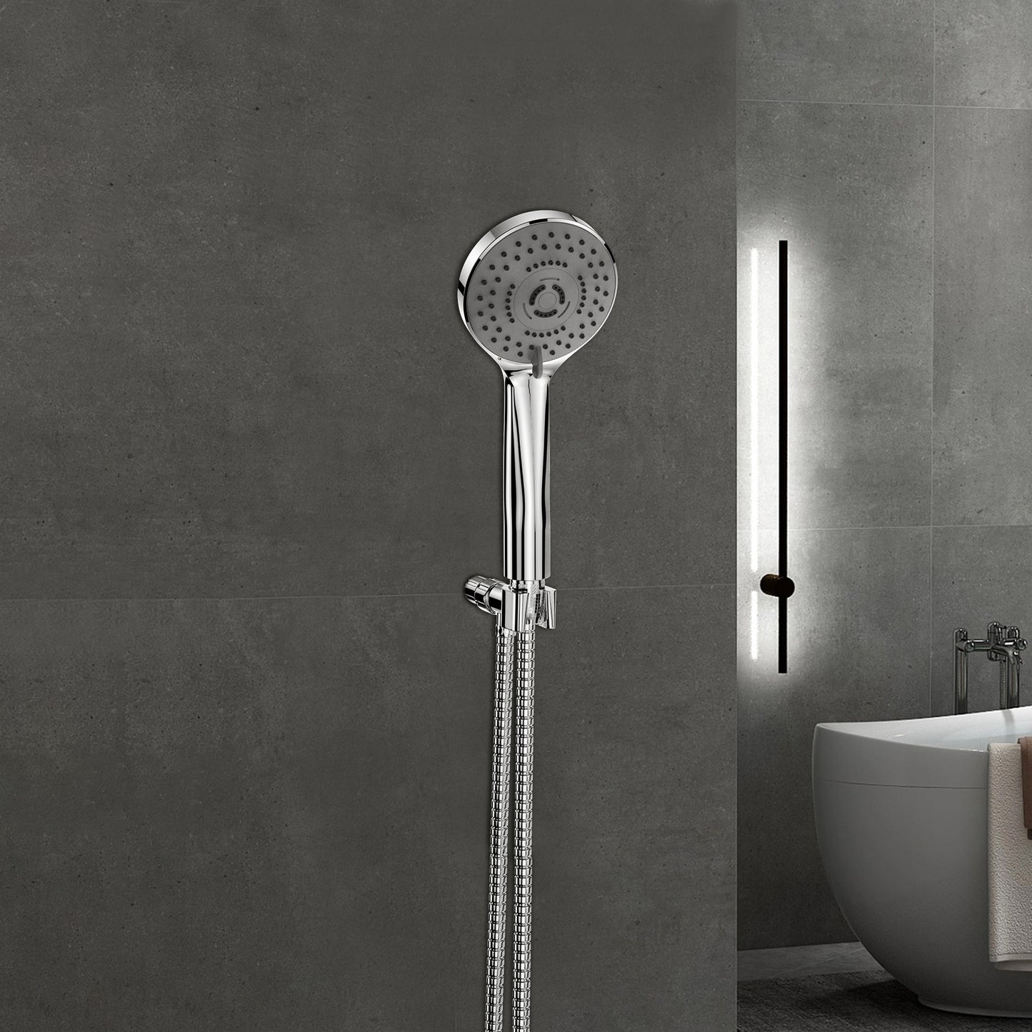 Lafati Shower Head with Handheld Rain Shower head with 60" Hose and Adjustable Brass Joint Holder- Detachable Heads for Bathroom Upgrade