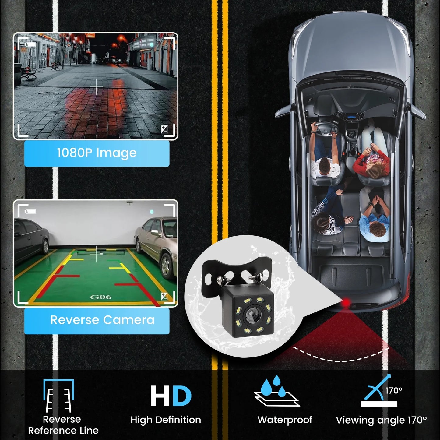 Portable Car Stereo Wireless Carplay Android Auto,7 Inch Touch Screen Car Radio with Bluetooth Hands-Free/Mirror Link/Maps Navigation/Voice Control/TF Card/AUX,for Cars, Trucks, SUVs