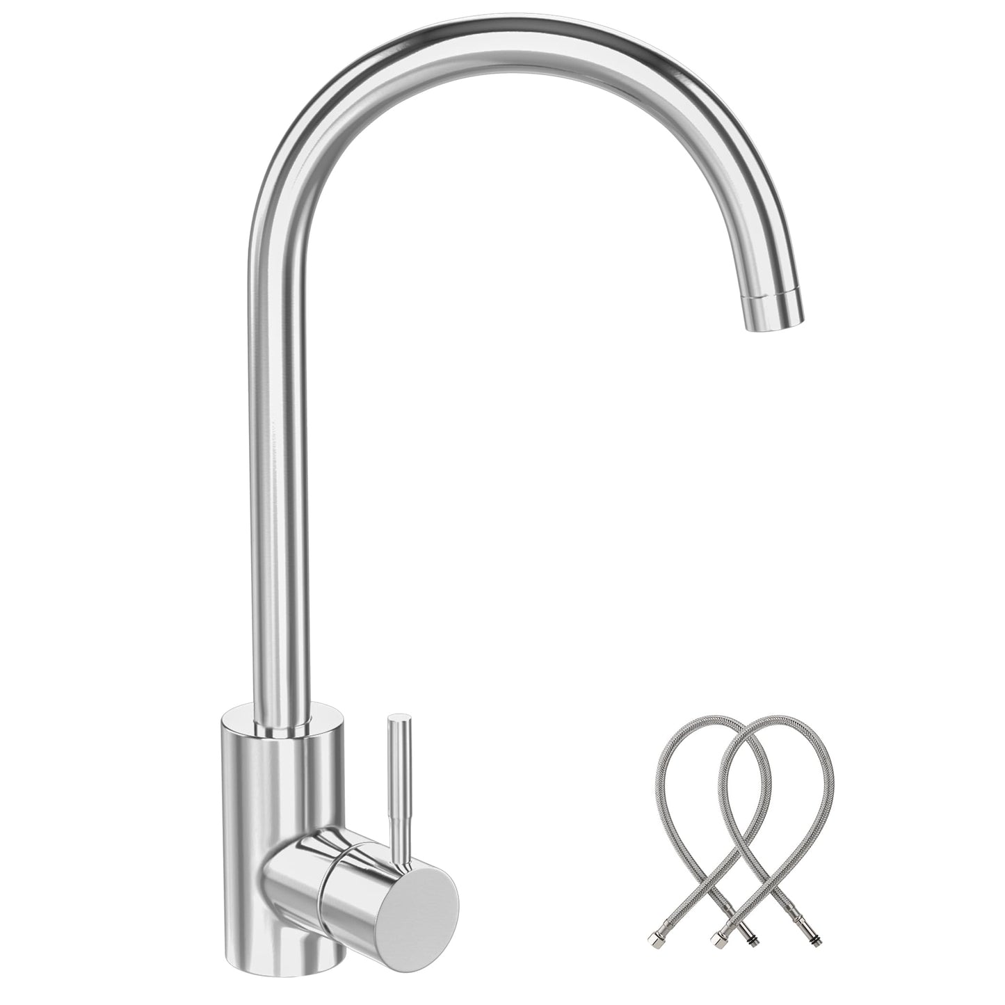 Kitchen Sink Faucet, 304 Stainless Steel Sink for Kitchen Sink Bathroom Sink Outdoor Indoor Use