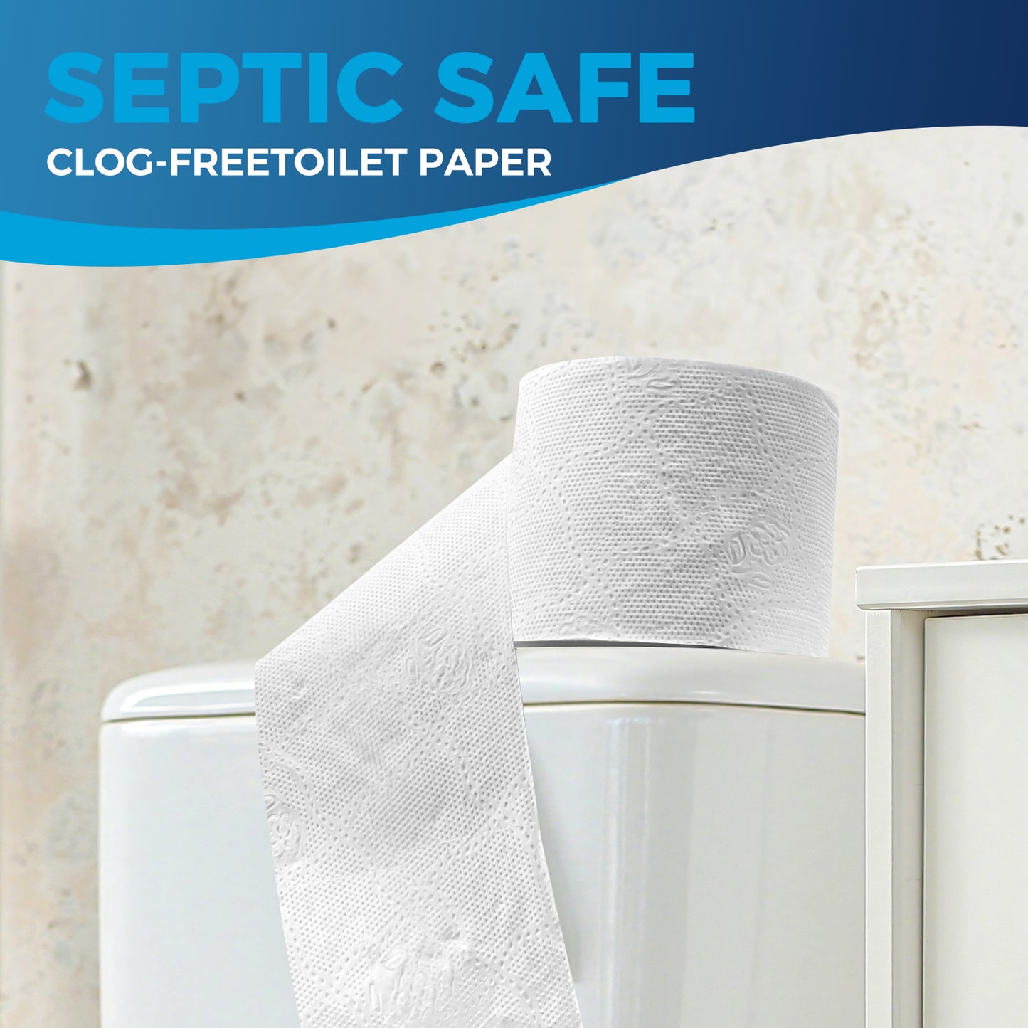 RV Toilet Paper, Septic Tank Safe- 12 Rolls,2-Ply 400 Sheets - Fast Dissolve Bath Tissue for Camping, Marine, RV Holding Tanks, Biodegradable