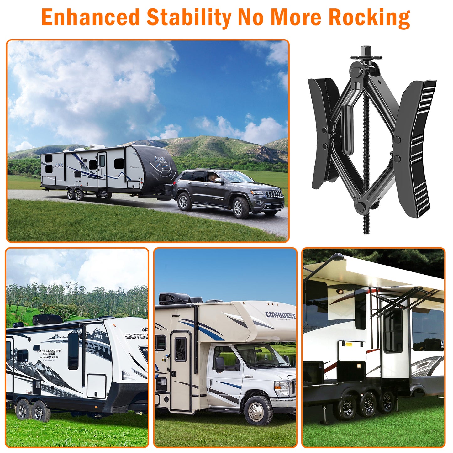 Camper Wheel Chock Stabilizer 2 Sets for RV Travel Trailer Heavy Duty X-Shaped RV Stabilizer Wheel Chock Anti-Move Tire Wheel Chock