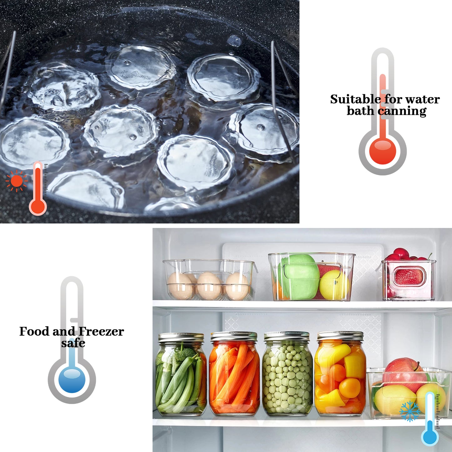 36Pcs Canning Lids with Rings Regular Mouth, Premium Mason Jar Lids with Bands/Rings for Regular Mouth Ball, Kerr Jars - Food Grade Material, 100% Fit & Airtight for Regular Mouth Mason Jars