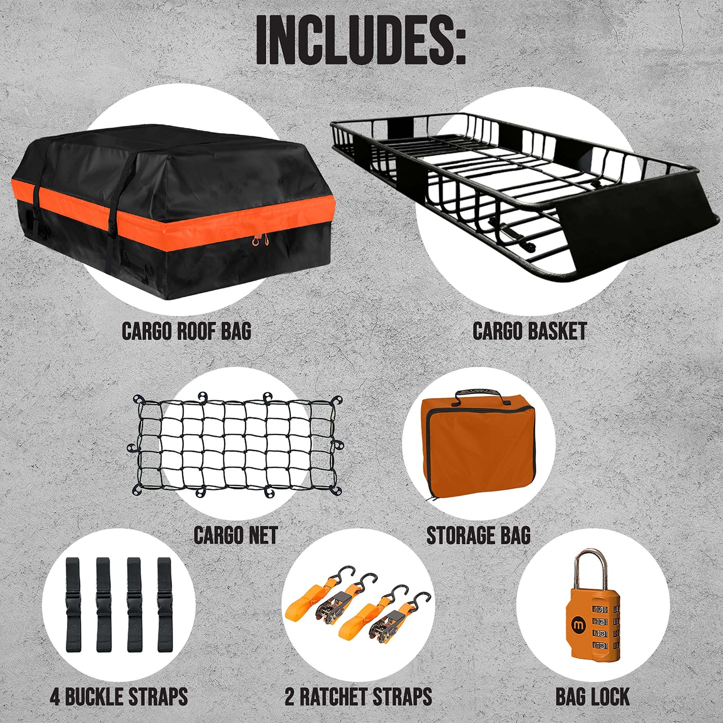 64x39x6 Anti Rust Rooftop Cargo Carrier 20Cu Waterproof Bag 250lb Cap Extendable Roof Basket | Universal Roof Rack Basket | Car Roof Rack Cargo Carrier Roof Rack Cargo Basket Roof Cargo Basket