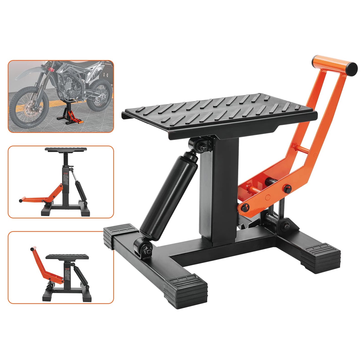 LAFATI 440 lbs Hydraulic Dirt Bike Lift Stand - Adjustable Motorcycle Jack for Repair & Maintenance