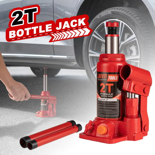 Lafati 2 Ton Hydraulic Bottle Jack,Heavy Duty Welded Car Jack, Manual , 5.8"-10.9" High Capacity for Automotive Car Repair Shop Use