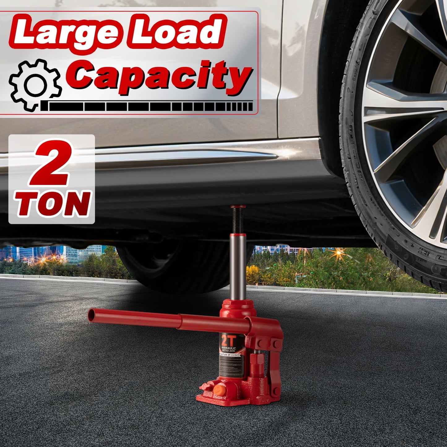 Lafati 2 Ton Hydraulic Bottle Jack,Heavy Duty Welded Car Jack, Manual , 5.8"-10.9" High Capacity for Automotive Car Repair Shop Use