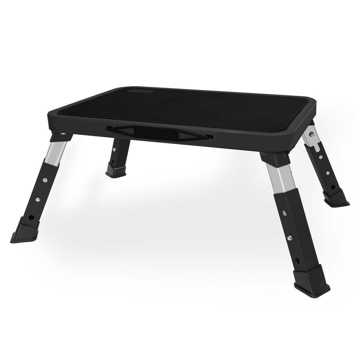 Lafati RV Step Stool Folding Platform Step with 19" x 12" Anti-Slip Surface, Rubber Feet, Safety RV Steps for RV, Motorhome, Trailer, SUV, Camper, Supports Up to 1000 lbs(Black)