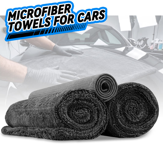 Lafati 3-Piece Car Drying Towel Set, 2×1200GSM Microfiber Towel , A Scratch-Free & Streak-Free Waffle Weave, Reusable Car Detailing Towels for Cars, Trucks, Suvs