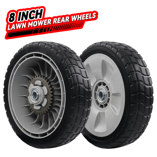 HRR216 Lawn Mower Drive Wheels Kit-2 Pcs 8" Rear Wheels 42710-VE2-M02ZE Replace for Honda HRR216 HRS216 HRT216 Walk-behind Lawn Mower