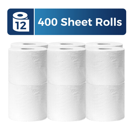 RV Toilet Paper, Septic Tank Safe- 12 Rolls,2-Ply 400 Sheets - Fast Dissolve Bath Tissue for Camping, Marine, RV Holding Tanks, Biodegradable