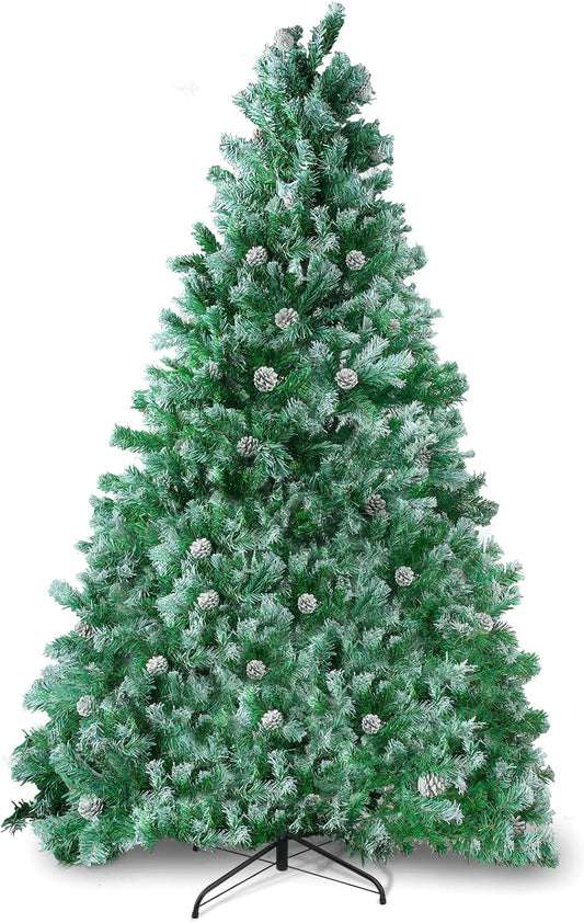 7.2 FT Artificial Christmas Tree, 1180 Branch Tips with Sturdy Stand, Easy Assemble, Realistic Xmas Tree Fake Christmas Tree, Holiday Decor for Outdoor, Home, Office, Shop Decoration