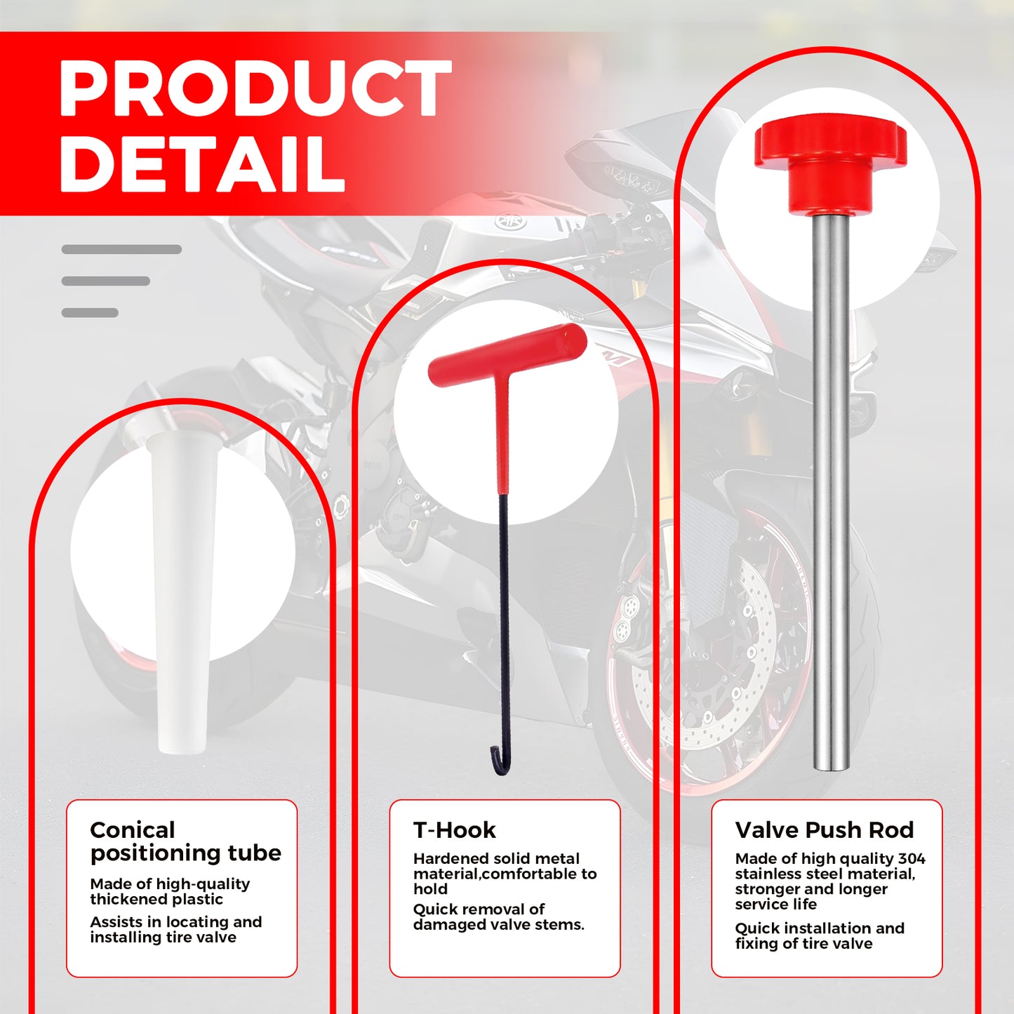 Lafati 45 PCS Valve Stem Core Removal Replacement Tool Kit, Tire Valve Stem Removal Tool and TR412, TR413, TR414 Tire Snap in Short Rubber Valve Stem, 4 Way Valve Core Remover