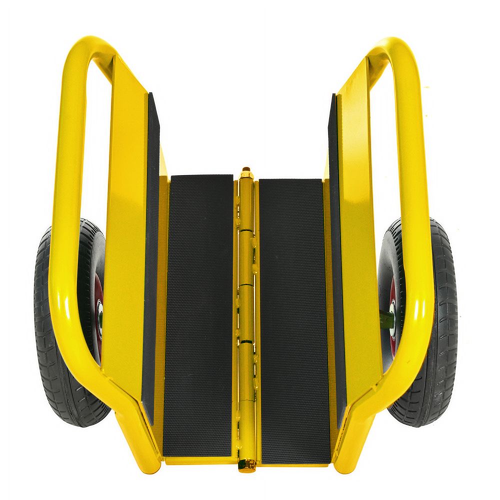 1000LBS Heavy Duty Panel Dolly, Slab Dolly, Two Handles, 9.3" Solid Rubber Tires, All-Terrain Movement for Heavy Drywall Sheet & Door Material,Yellow