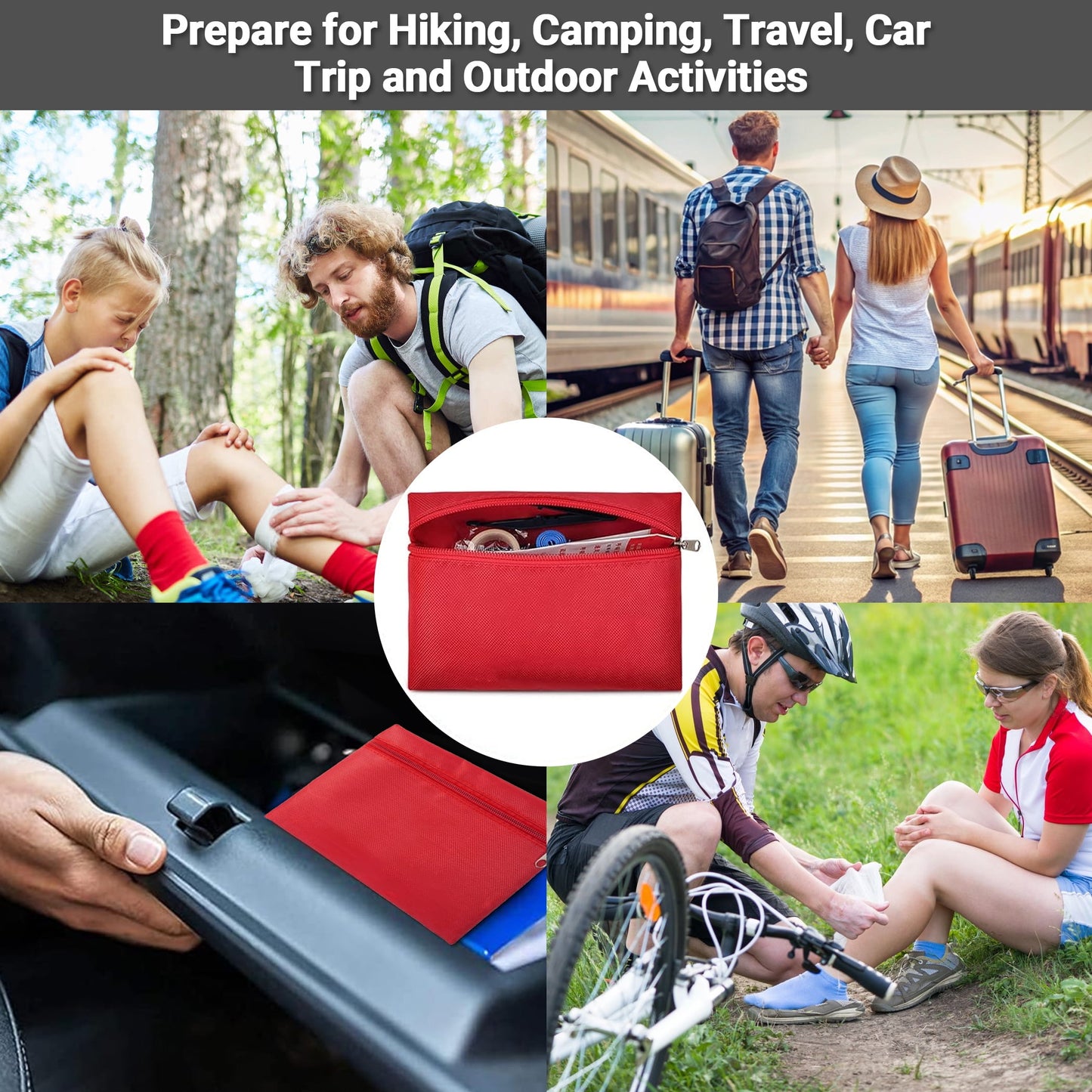 Roadside Emergency Car Kit, Car Emergency Kit with Jumper Cables, Portable Air Compressor, Tow Strap, Tool Kit, Reflective Warning for Trianglefor Travel Camping