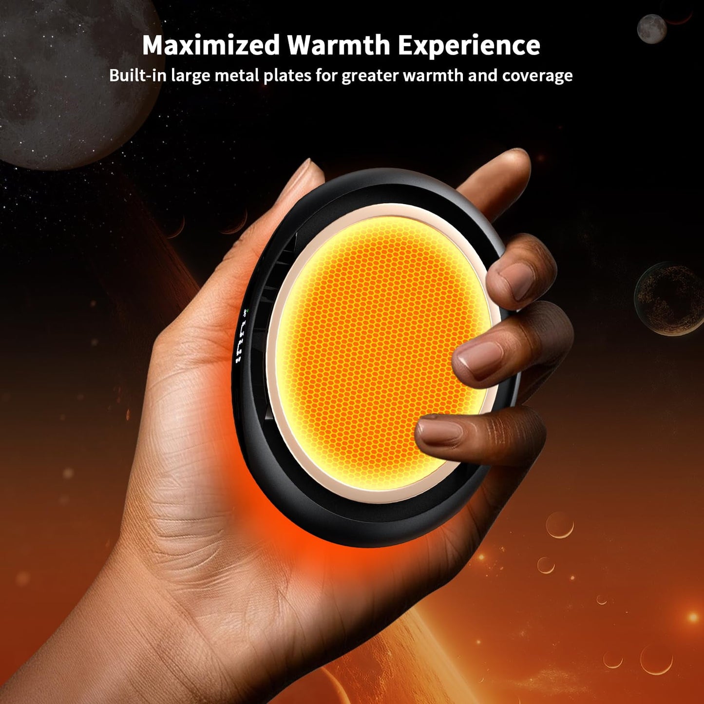 Hand Warmers Rechargeable 2 Pack, Magnetic Electric Hand Warmer with Digital Display, 3 Heating Levels, 4000mAh Portable Pocket Heater for Outdoor Activities, Winter Gifts