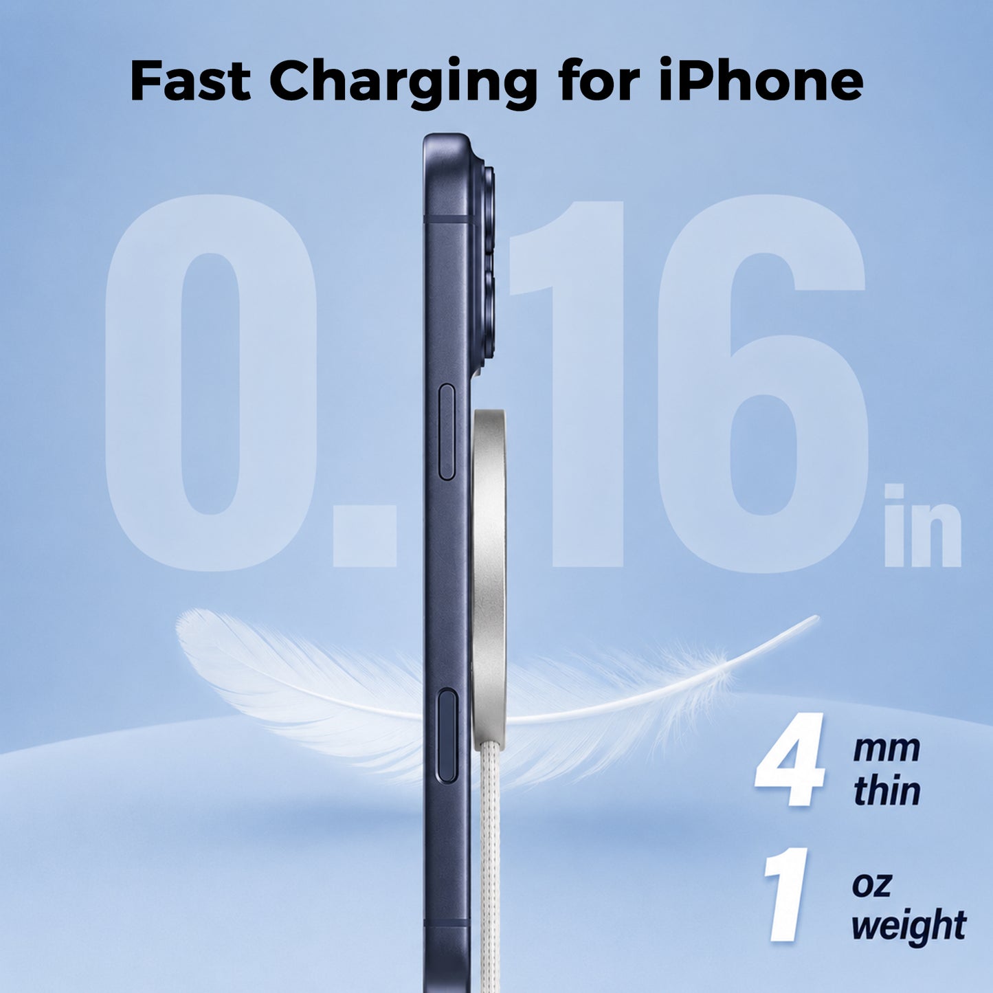 25W Magnetic Wireless Charging Pad with 35W Wall Adapter, Qi2.2 Certified Fast Charger with 4FT Braided Cable, Compatible with iPhone 17/16/15/14, Samsung Galaxy S26/S25 Ultra, Pixel 10, White