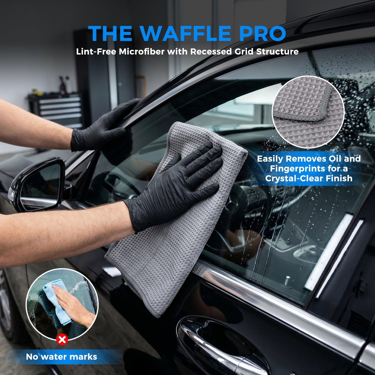 Lafati 3-Piece Car Drying Towel Kit, 1200GSM Double Twisted Loop Ultra Absorbent Microfiber Towels for Cars , Scratch-Free Professional Detailing Kit for Cars, Trucks, Suvs