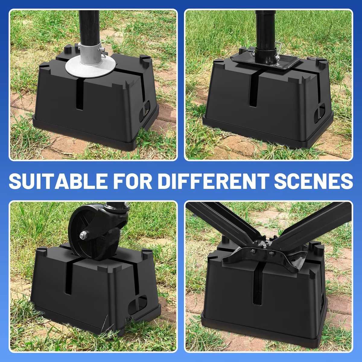 Trailer Jack Block，2 Packs RV Camper Stabilizer Blocks with Bag for Travel Trailer，Use for Any Tongue Jack，Post， Foot， 5th Wheels， Round