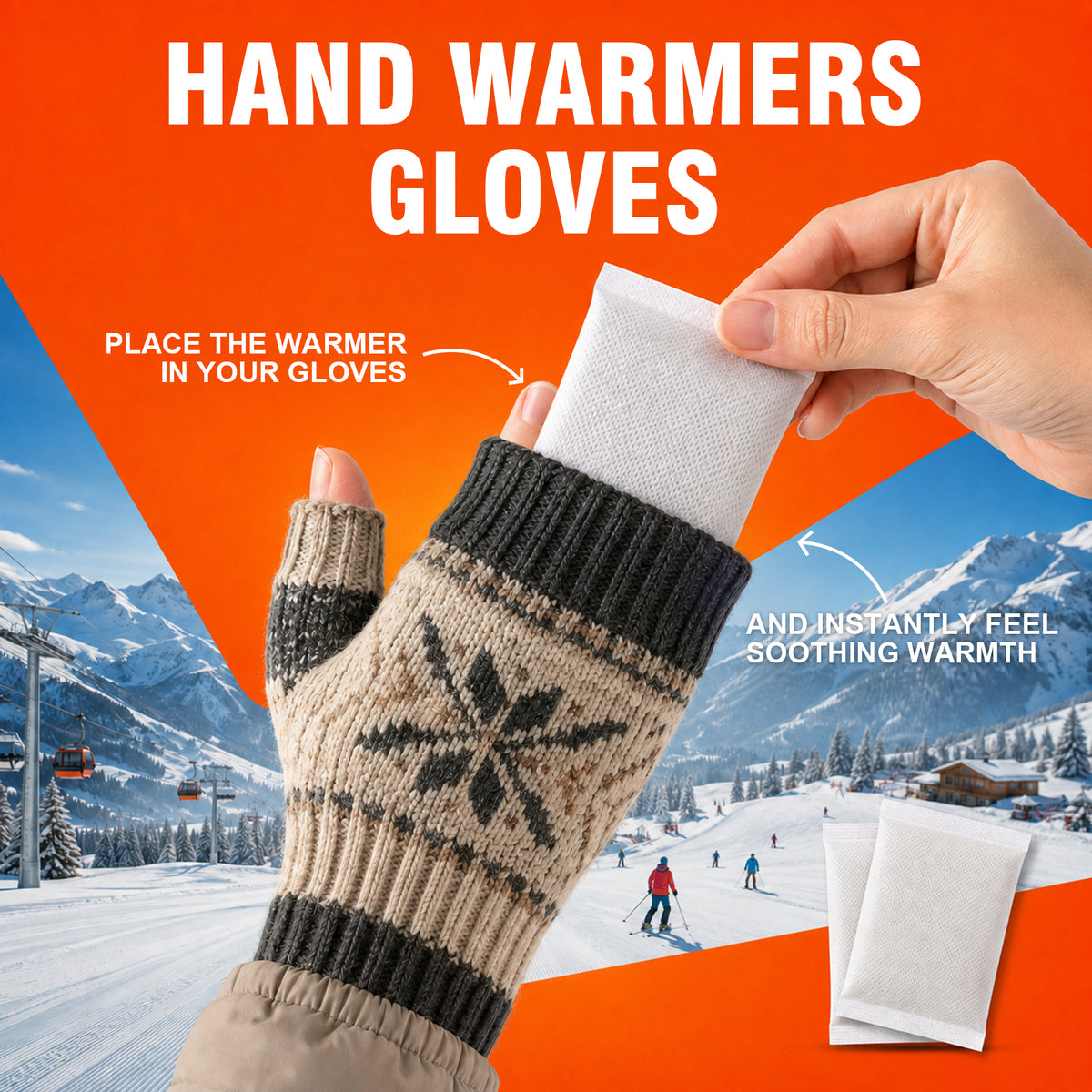 Aiychen Hand Warmers Disposable 25Pairs (50Warmers), Air-Activated, Disposable, Long-Lasting, Dependable for Hiking, Fishing, Skiing, up to 10 Hours of Heating