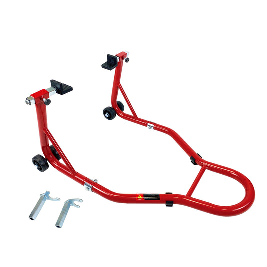 Motorcycle Stand 850LB Sport Bike Rear Wheel Lift Swingarm Paddock Stands Red, U+L