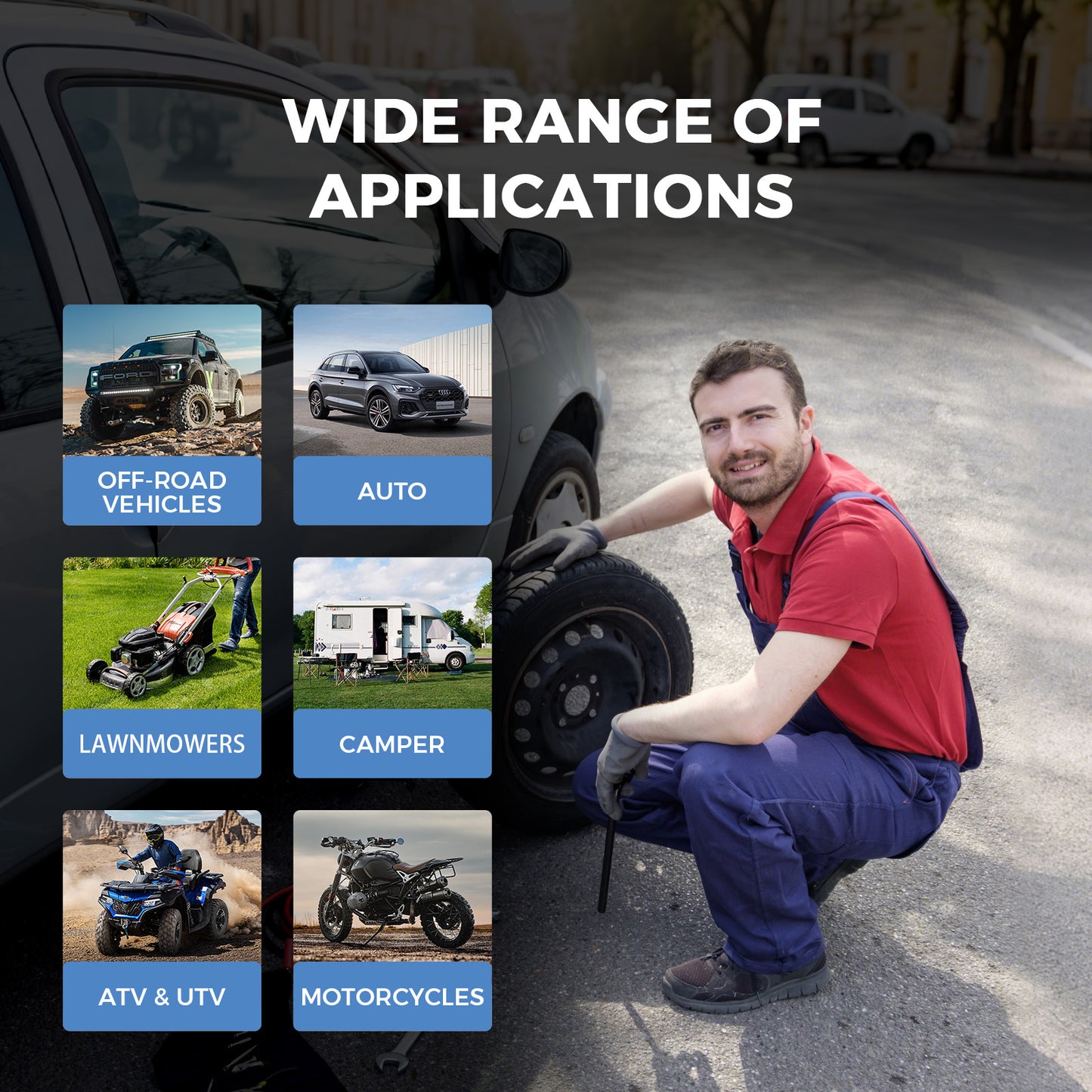 69 Pcs Professional  Tire Repair Kit,Heavy-Duty Universal Plug & Patch Kit for Tubeless Tires, with T-Handle Tool for Car, Truck, Motorcycle, RV and Mores