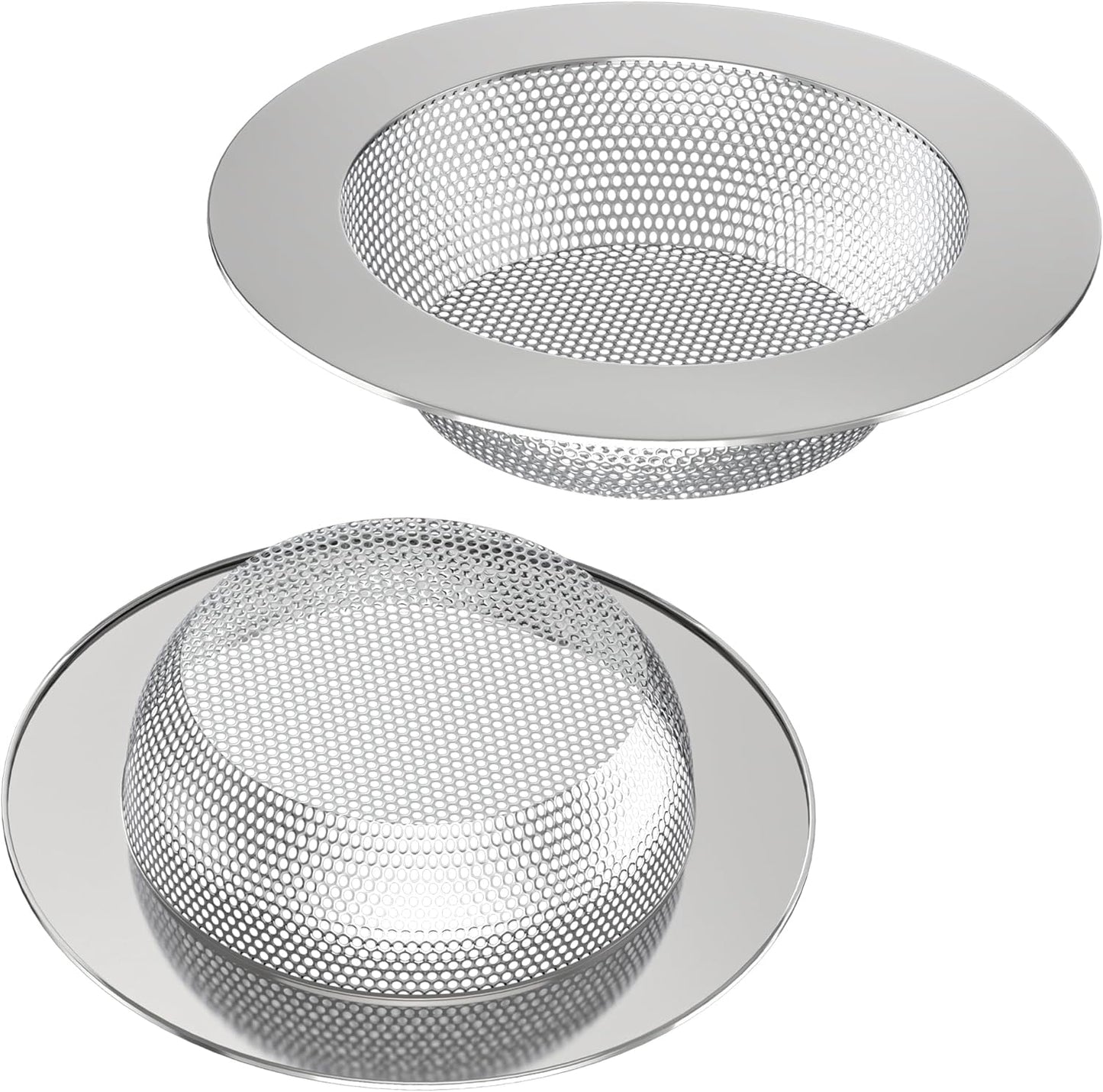 Lafati Stainless Steel Utility Sink Strainer - 4.5 inch Standard Single Bowl Free Standing Kitchen Sink Strainer for Farmhouse, Bathroom, Bar, Laundry Room (3 Pack)