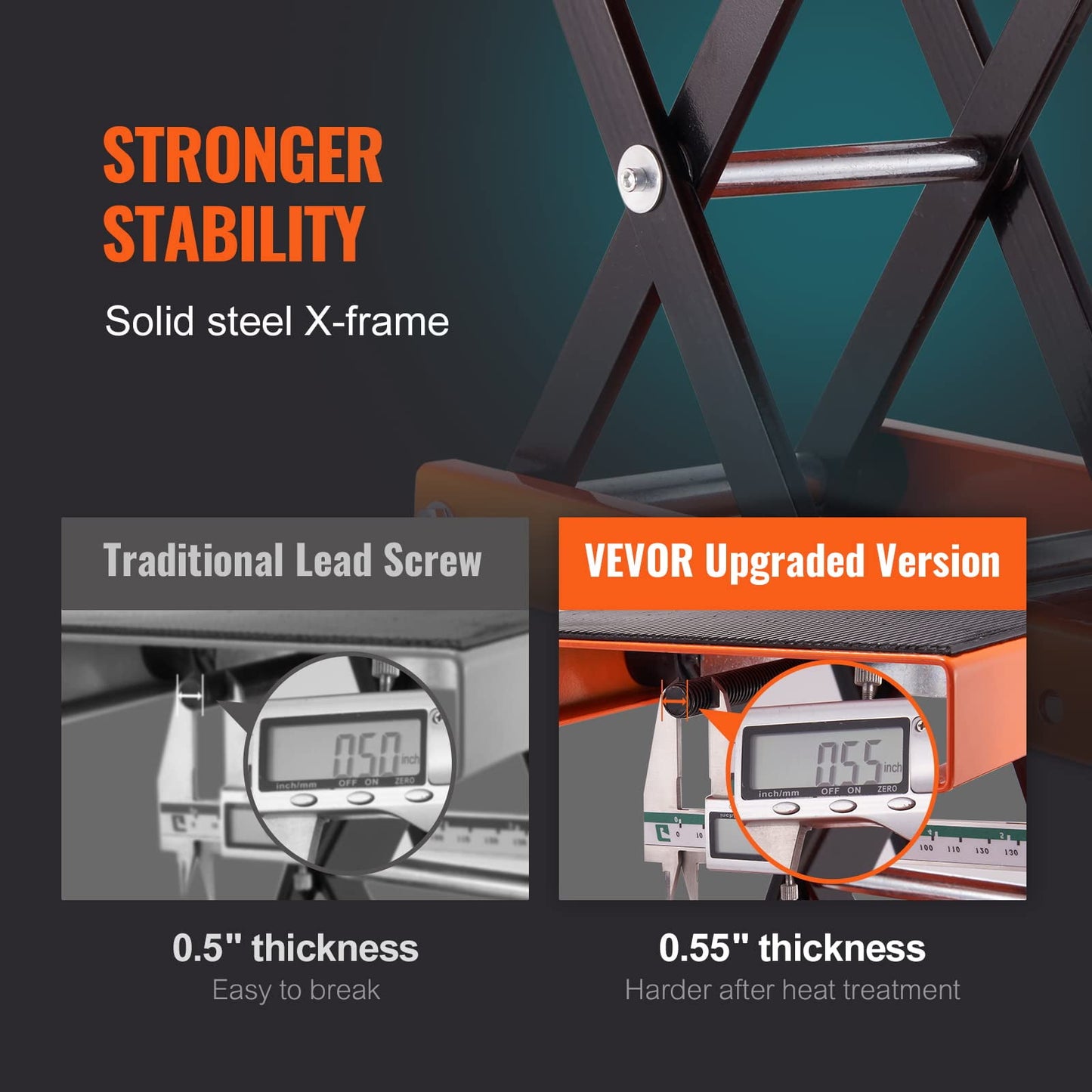 Lafati Motorcycle Lift, 1100 LBS Motorcycle Scissor Lift Jack with Wide Deck & Safety Pin, 3.7"-13.8" Center Hoist Crank Stand, Steel Scissor Jack for Street Bikes, Cruiser Bikes, Touring Motorcycles