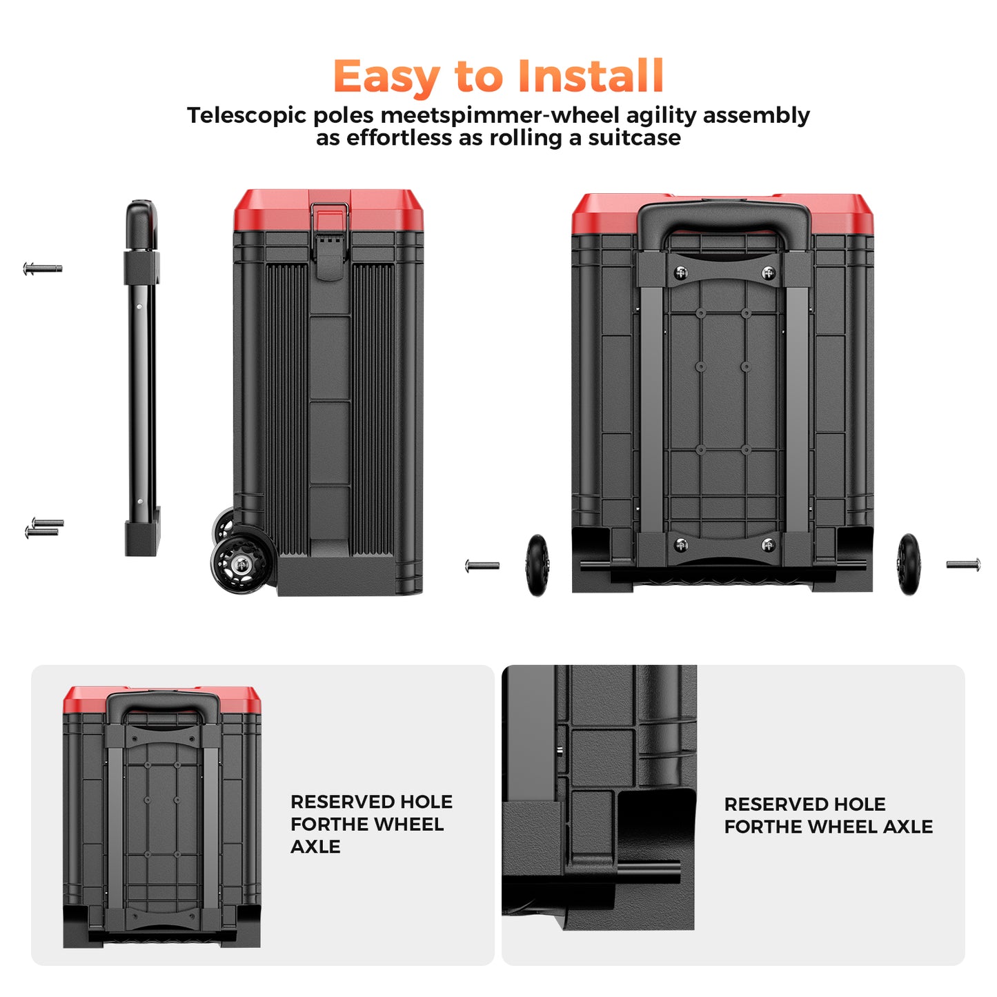15L Portable Misting Fan with Wheels, 30000mAh Rechargeable Battery Operated Outdoor Fan, 4 Speeds & 4 Mist Modes, 90° Auto-Oscillation, Solar Charging Supported, for Patio, Camping, Jobsite, BBQ