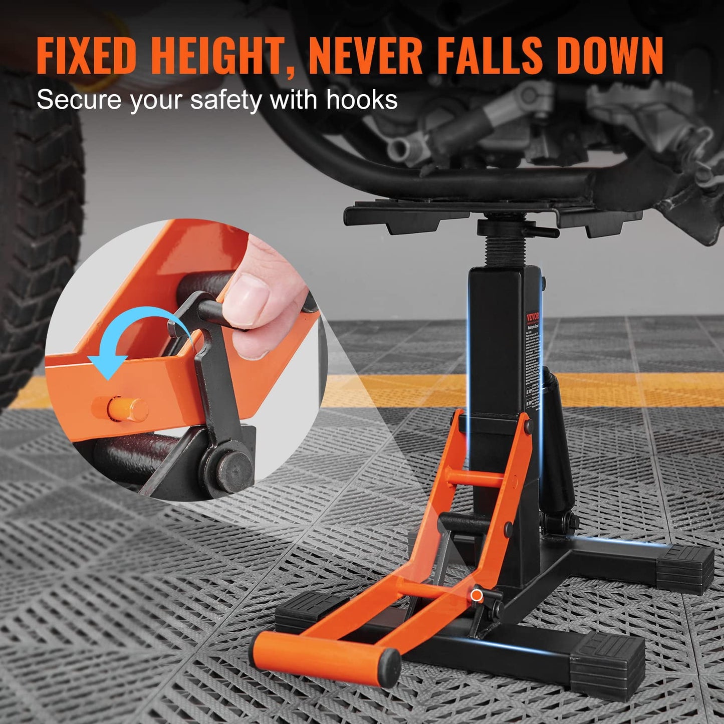 LAFATI 440 lbs Hydraulic Dirt Bike Lift Stand - Adjustable Motorcycle Jack for Repair & Maintenance