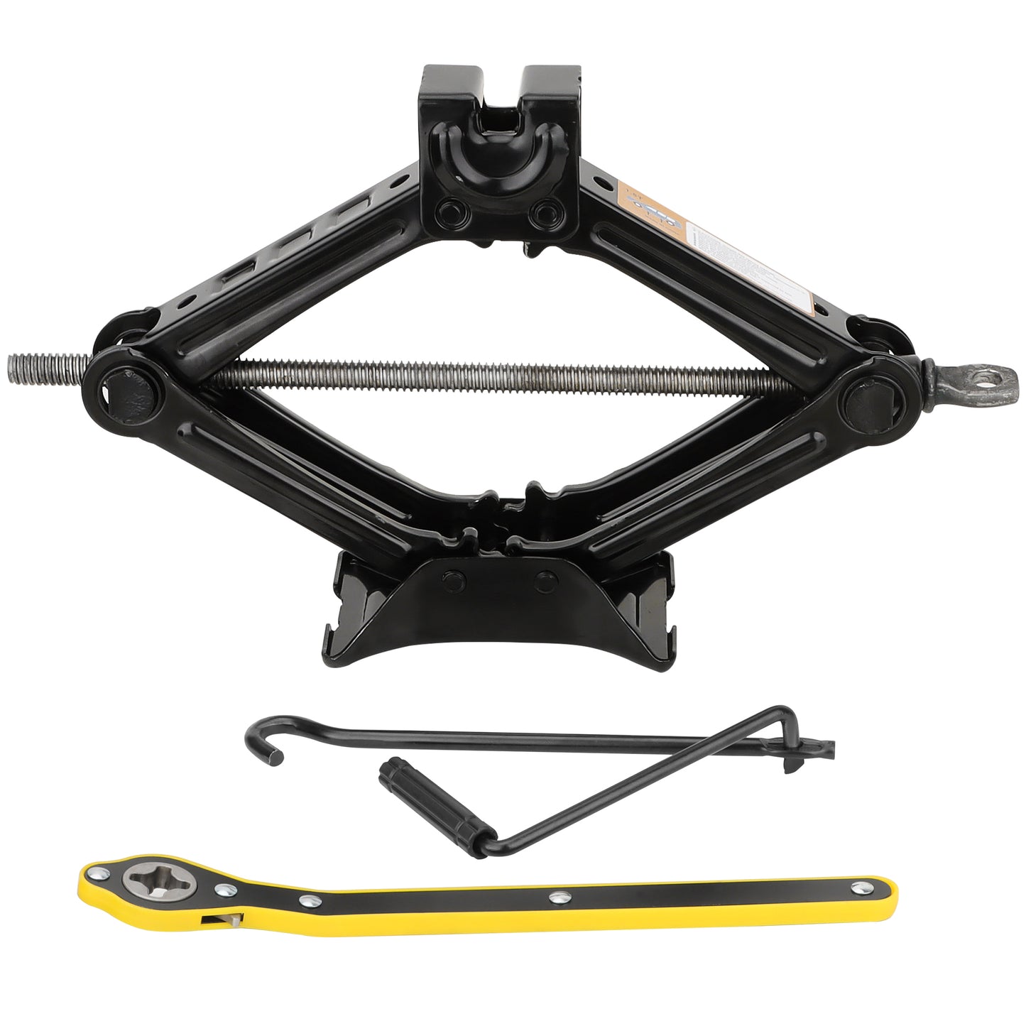 Scissor Jack for Cars - 2 Ton Car Jack with 3.9" to 15.2" Lifting Range, Includes Ratchet Handle and Hand Crank