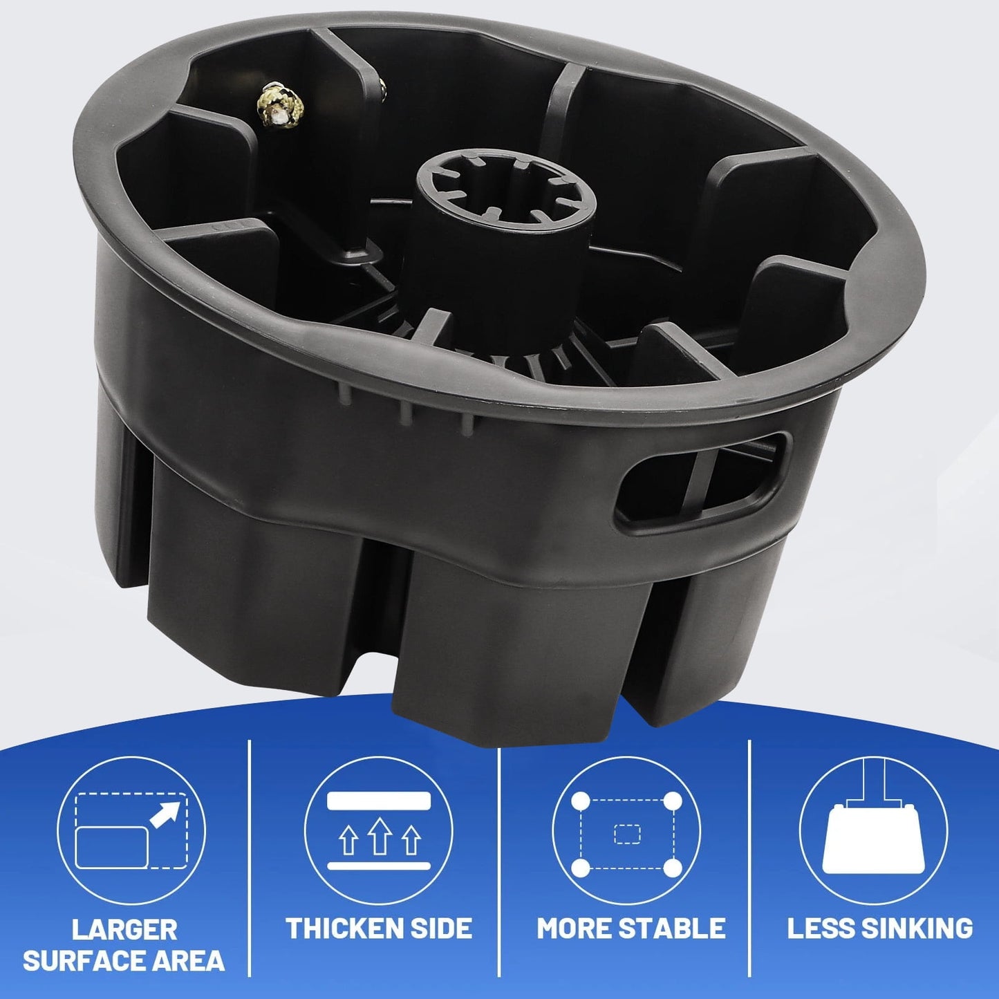 Trailer Jack Block - 6" RV Leveling Blocks with Bag, Use for Any Tongue Jack, Post, Foot, 5th Wheels, Round Square or Scissor Stabilizer, 1 Pack